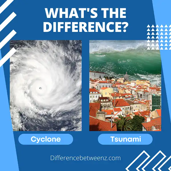 Difference between Cyclone and Tsunami