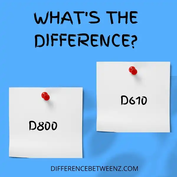Difference between D800 and D610
