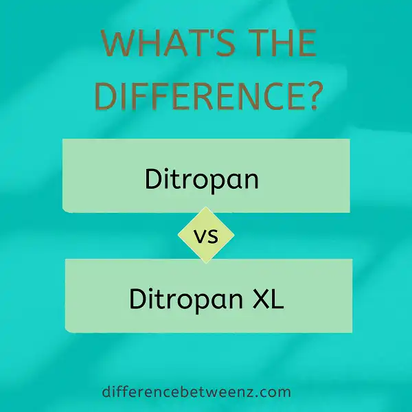 Difference between Ditropan and Ditropan XL