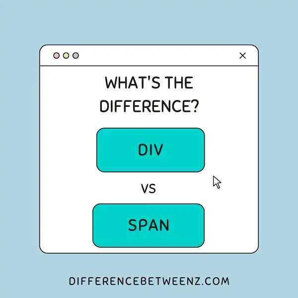 Difference between Div and Span