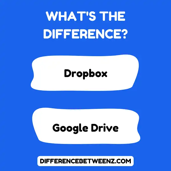 Difference between Dropbox and Google Drive