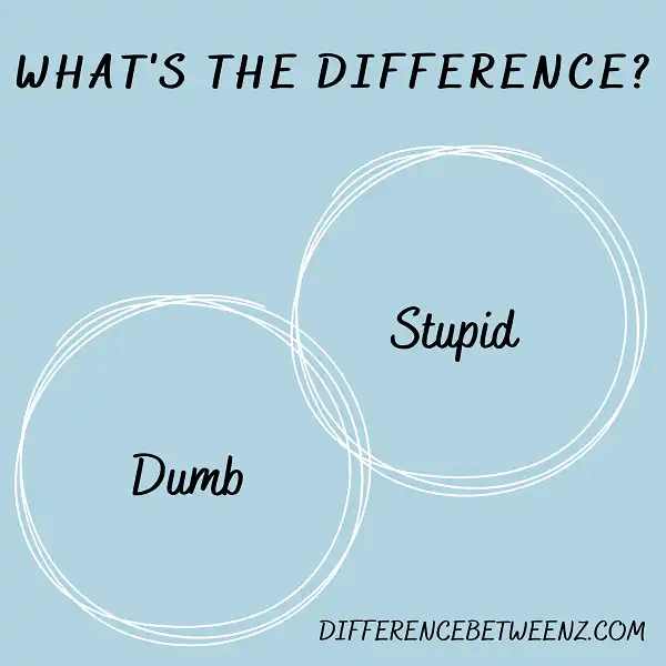 Difference between Dumb and Stupid
