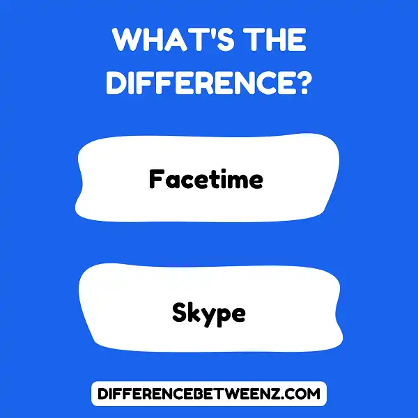 Difference between Facetime and Skype