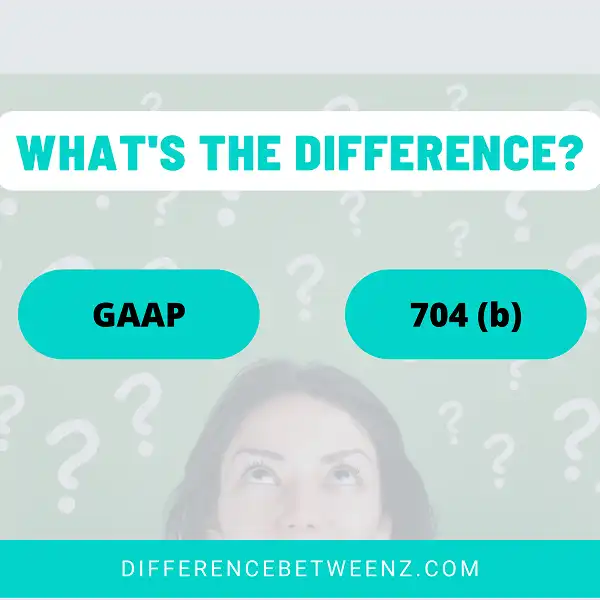 Difference between GAAP and 704 (b)