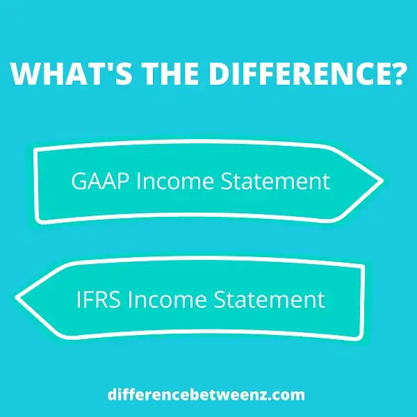 Difference between GAAP and IFRS Income Statements