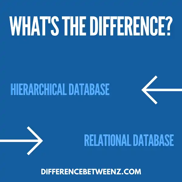 Difference between Hierarchical Database and Relational Database