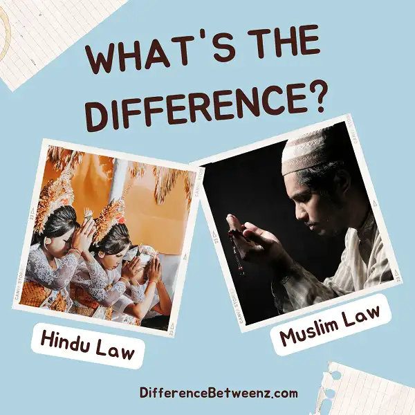 Difference between Hindu Law and Muslim Law