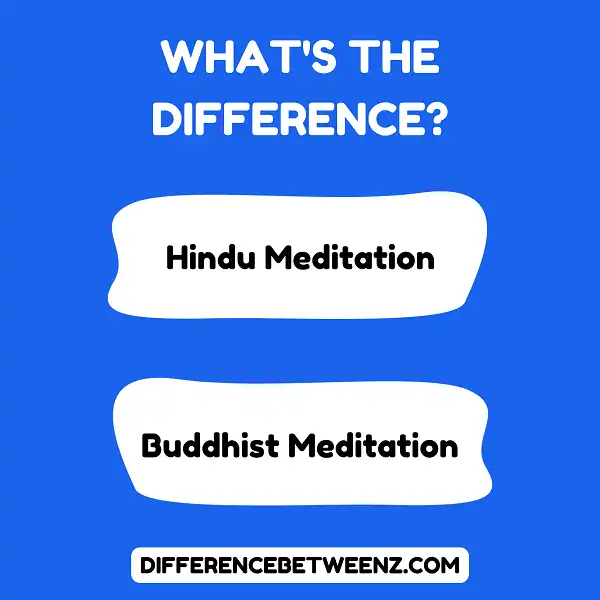 Difference between Hindu and Buddhist Meditation