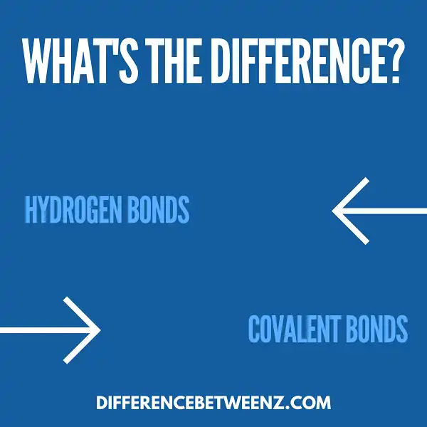Difference between Hydrogen Bonds and Covalent Bonds