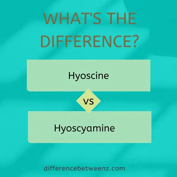 Difference between Hyoscine and Hyoscyamine