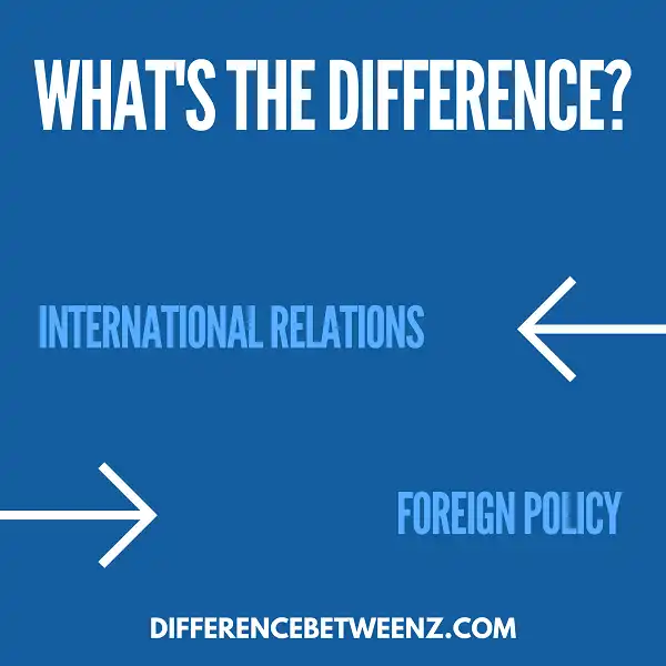 Difference between International Relations and Foreign Policy