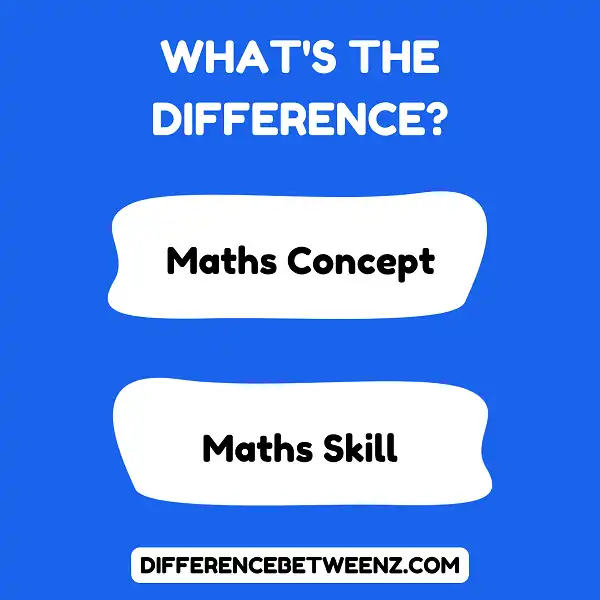 Difference between Maths Concept and Maths Skill