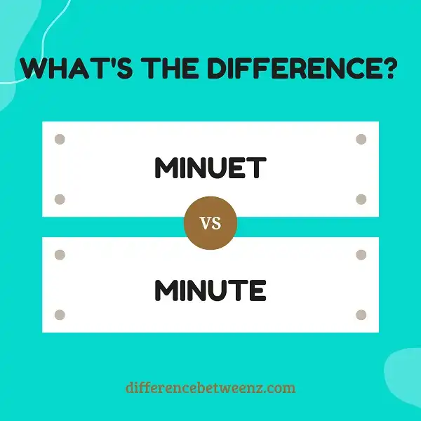 Difference between Minuet and Minute