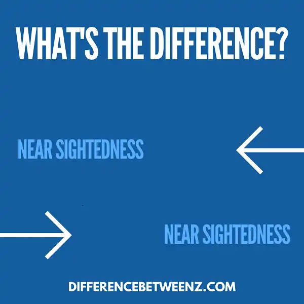 Difference between Near Sightedness and Far Sightedness