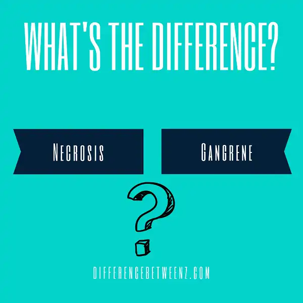 Difference between Necrosis and Gangrene