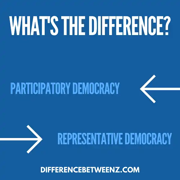 Difference between Participatory Democracy and Representative Democracy