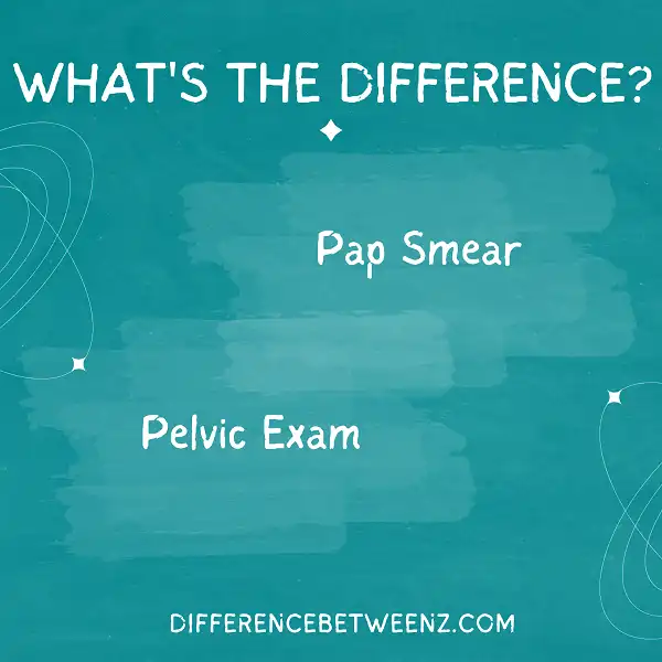 Difference between Pelvic Exam and Pap Smear