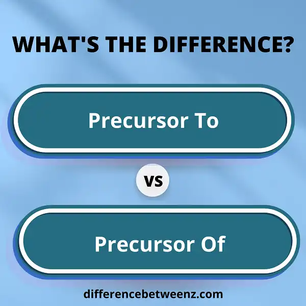 Difference between Precursor To and Precursor Of