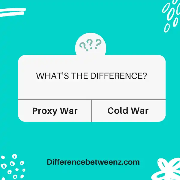 Difference between Proxy War and Cold War