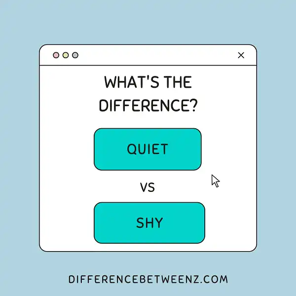 Difference between Quiet and Shy