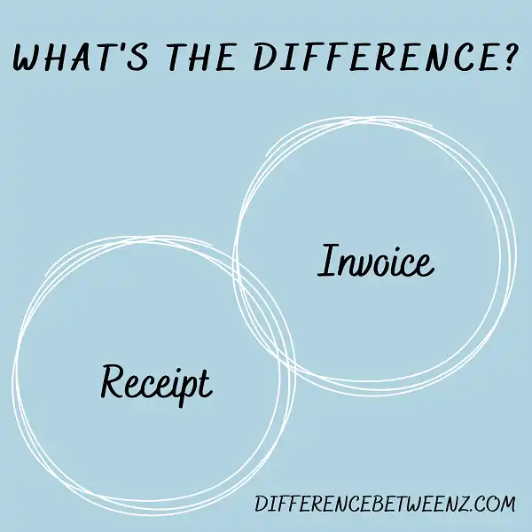 Difference between Receipt and Invoice