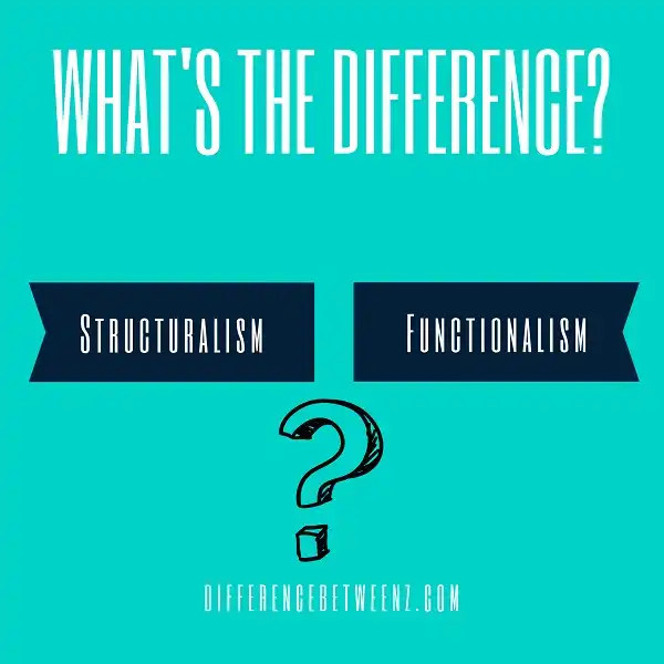 Difference between Structuralism and Functionalism