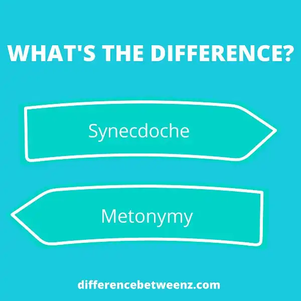 Difference between Synecdoche and Metonymy