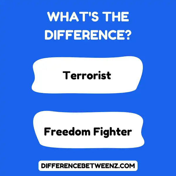 Difference between Terrorist and Freedom Fighter