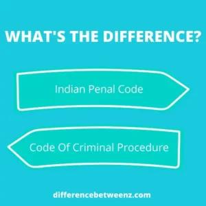 Difference between The Indian Penal Code and The Code Of Criminal Procedure