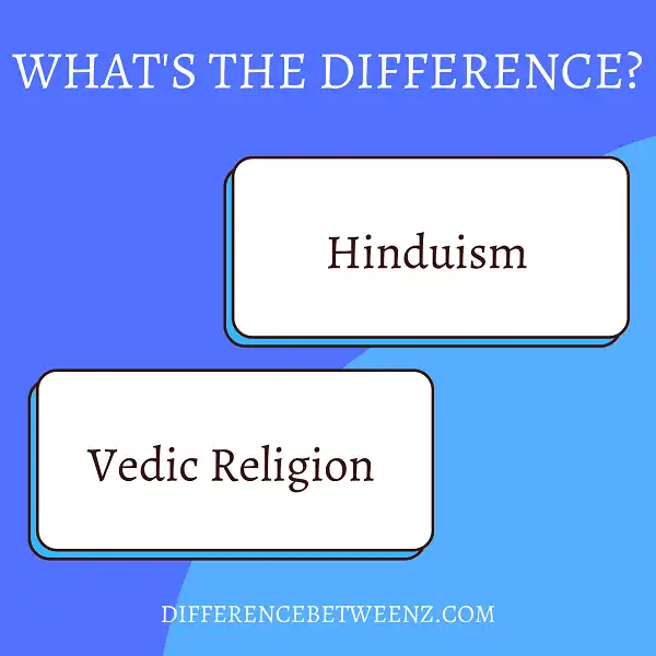 Difference between Vedic Religion and Hinduism