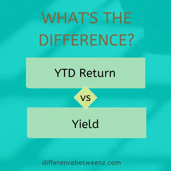 Difference between YTD Return and Yield