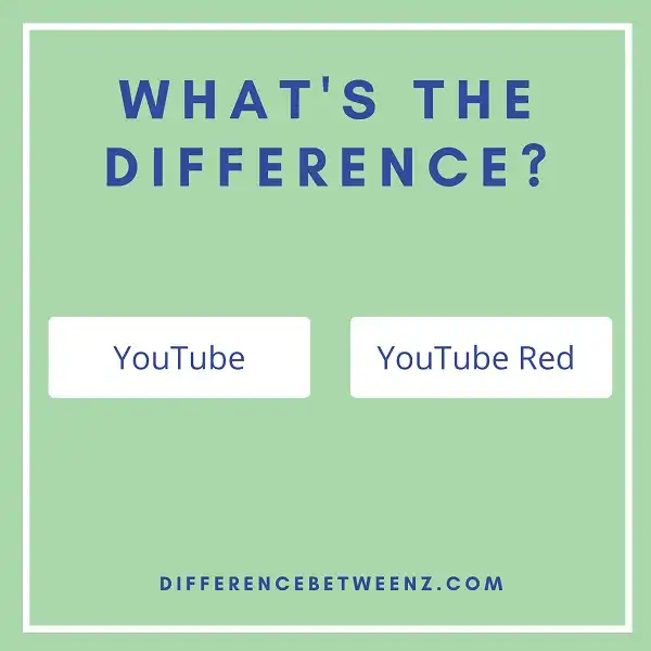 Difference between YouTube and YouTube Red