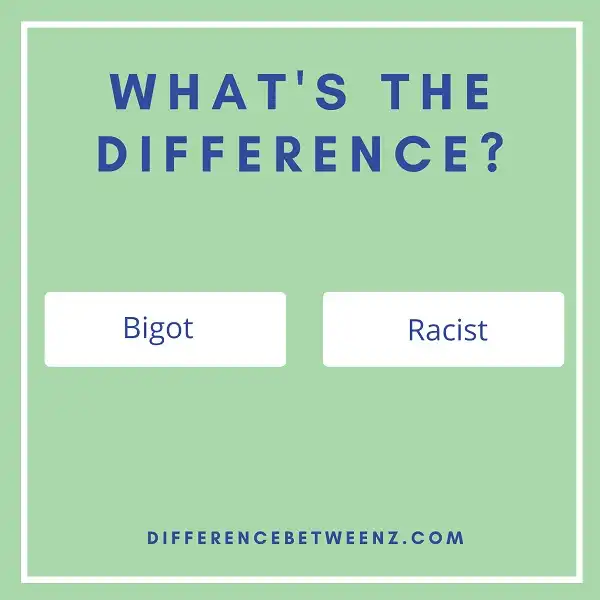 Difference between a Bigot and a Racist