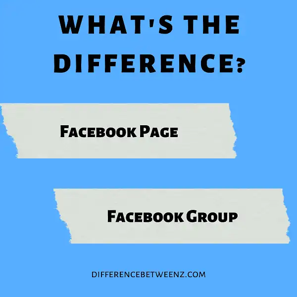 Difference between a Facebook Page and a Facebook Group