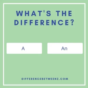 Difference between a and An