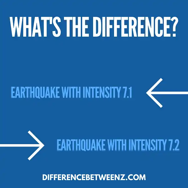 Difference between an Earthquake with Intensity 7.1 and an Earthquake with Intensity 7.2