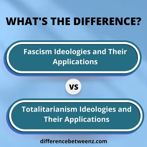 Differences between Fascism and Totalitarianism Ideologies and Their Applications