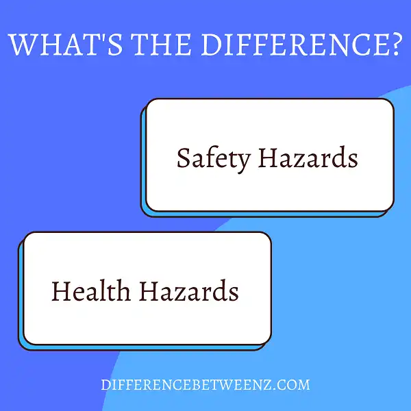 Differences between Health Hazards and Safety Hazards