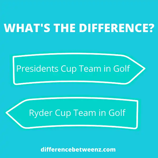 Differences between the Presidents Cup Team and the Ryder Cup Team in Golf