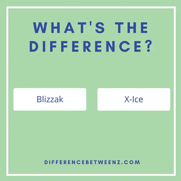 Difference Between Blizzak and X-Ice