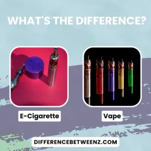 Difference Between E-Cigarette and Vape
