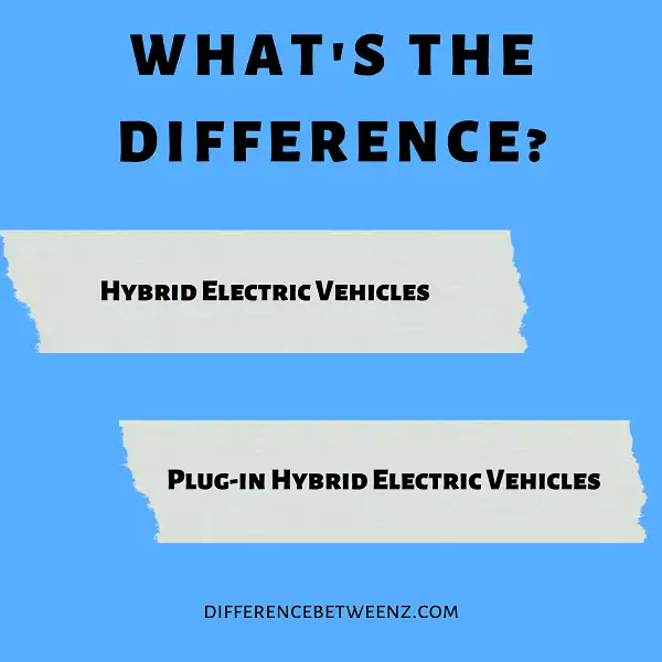Difference Between Hybrid and Plug-in Hybrid Electric Vehicles