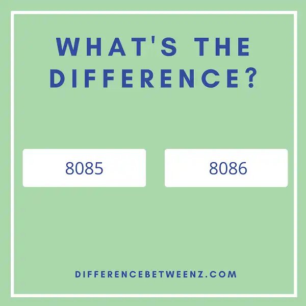 Difference between 8085 and 8086