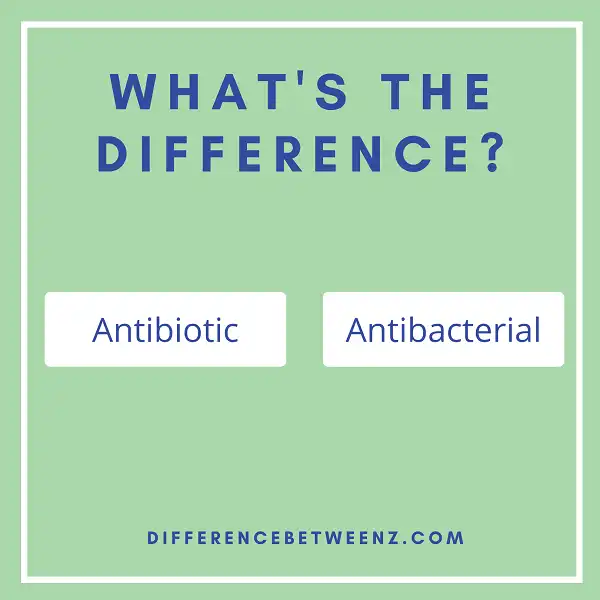 Difference between Antibiotic and Antibacterial