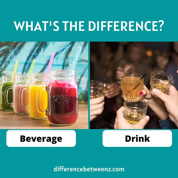 Difference between Beverage and Drink
