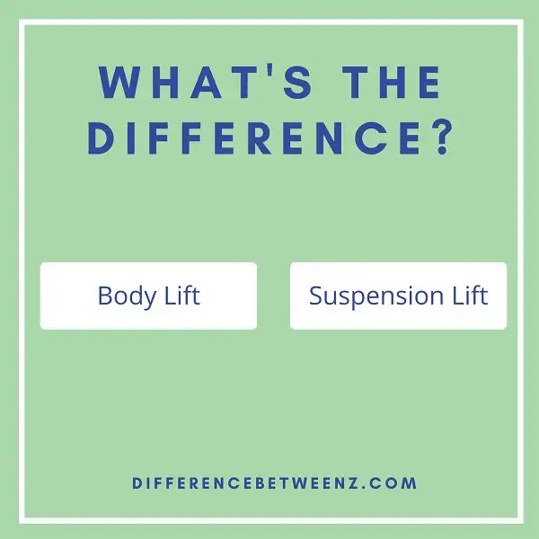 Difference between Body Lift and Suspension Lift