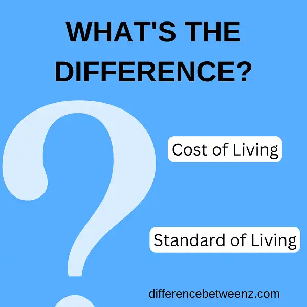 Difference between Cost of Living and Standard of Living