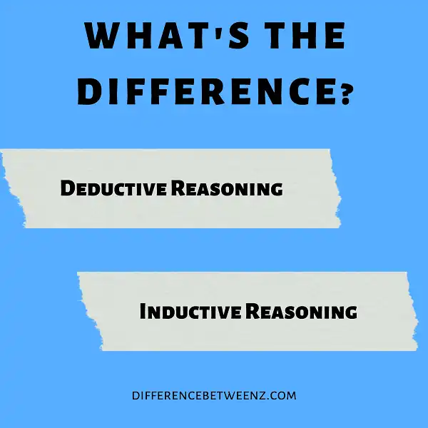 Difference between Deductive Reasoning and Inductive Reasoning