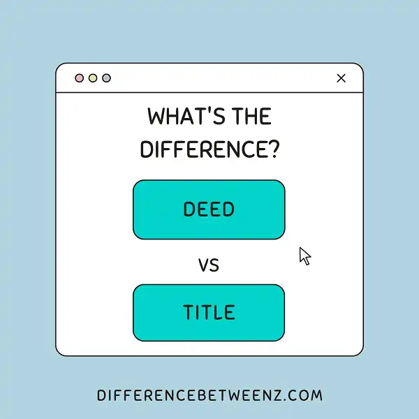 Difference between Deed and Title