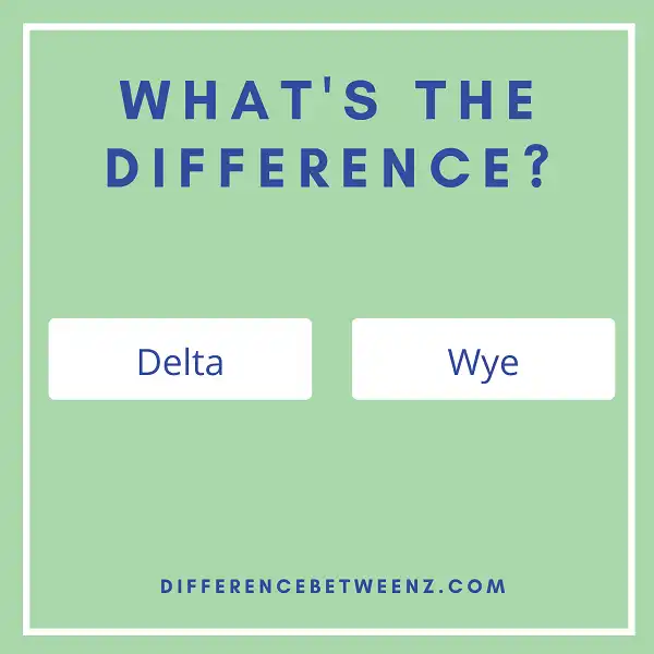 Difference between Delta and Wye
